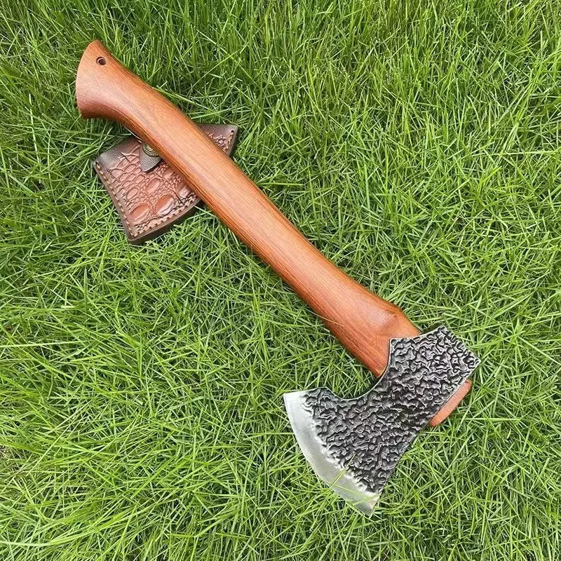 Outdoor Pattern Axe Forged Steel Camping Portable Survival Picnic Mountaineering Multi-Functional Firewood Logging Axe