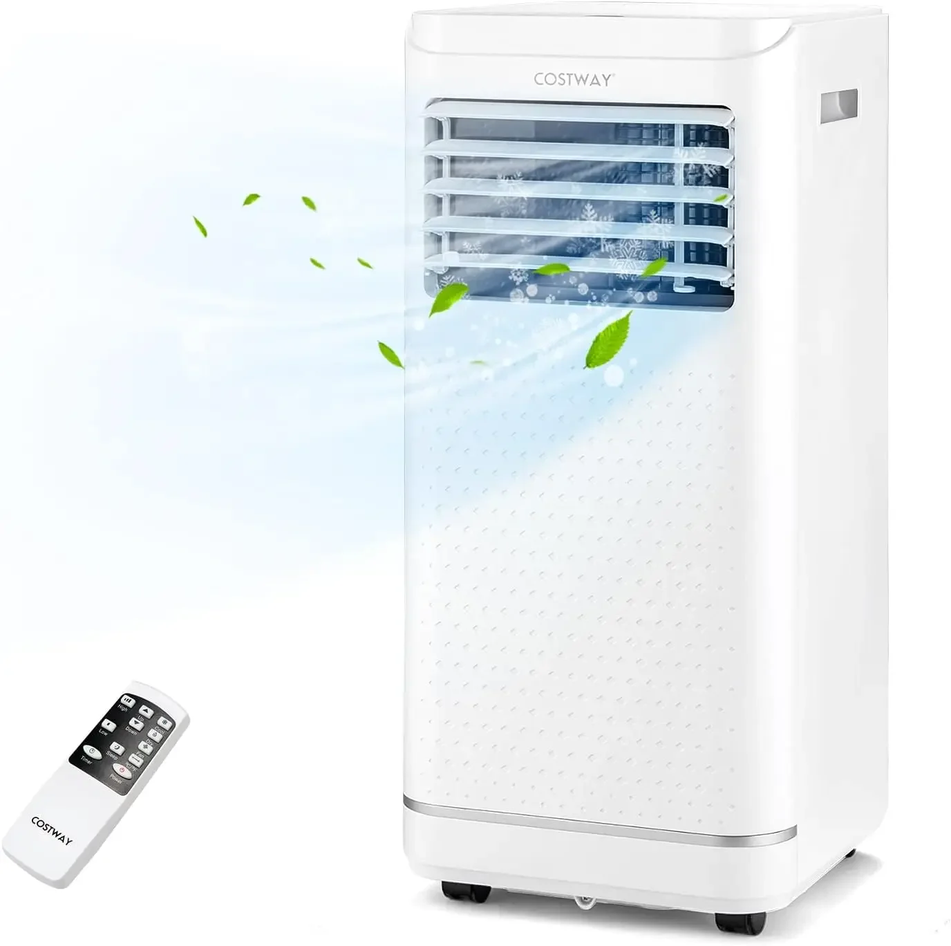 Portable Air Conditioner with Dehumidifier & Fan Mode, Sleep Mode, 24H Timer, LED Display, Child Lock, Remote Control, 350 Sq.Ft