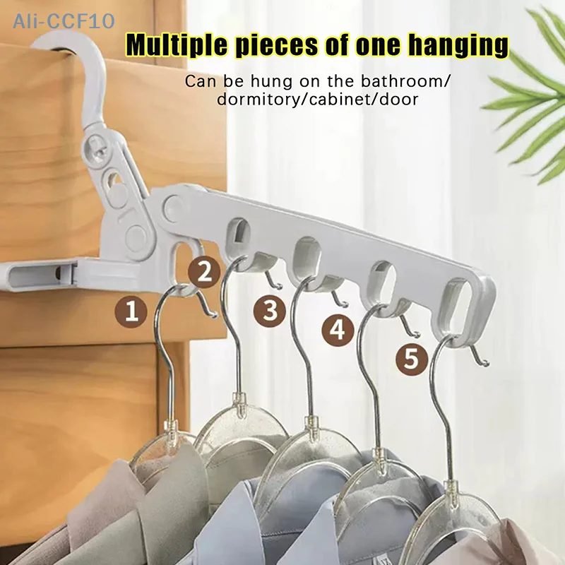 2pcs Portable Foldable Travel Hanger Folding Clothes Drying Rack Travel Hangers Hanging Rack With 5 Holes For Hotel Camping