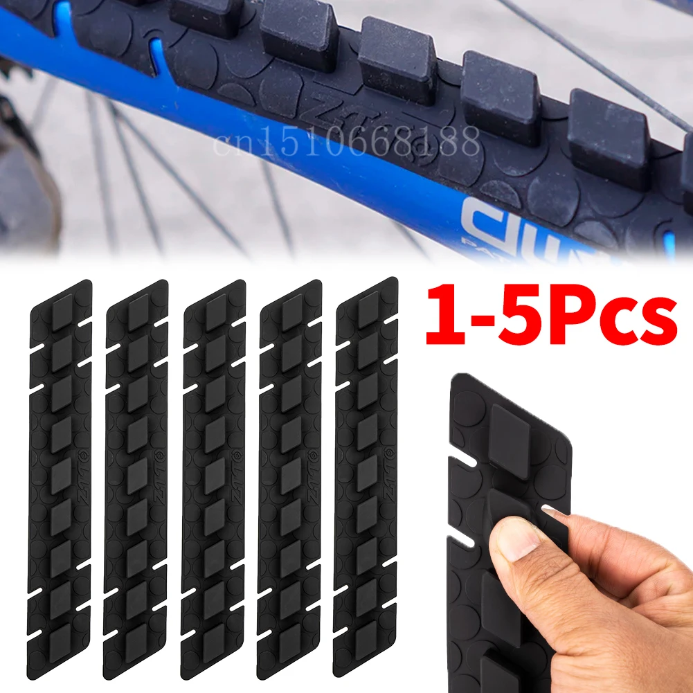 1-5Pc 3D Silicone Bicycle Chainstay Protector Pad Chain Protection Sticker Bicycle Frame Chain Guard Tool For Road Mountain Bike