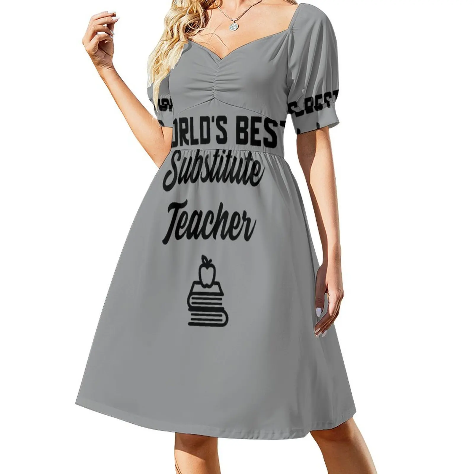 

World's Best Substitute Teacher Short-Sleeved Dress Summer dresses for women dress summer