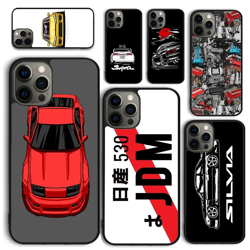 Silvia JDM Cars Phone Case para iPhone, Tampa Traseira Shell, iPhone 15, 14, 12, 13 Mini, 6, 7, 8 Plus, X, XS, XR, 11, Pro, máx. SE, 2020