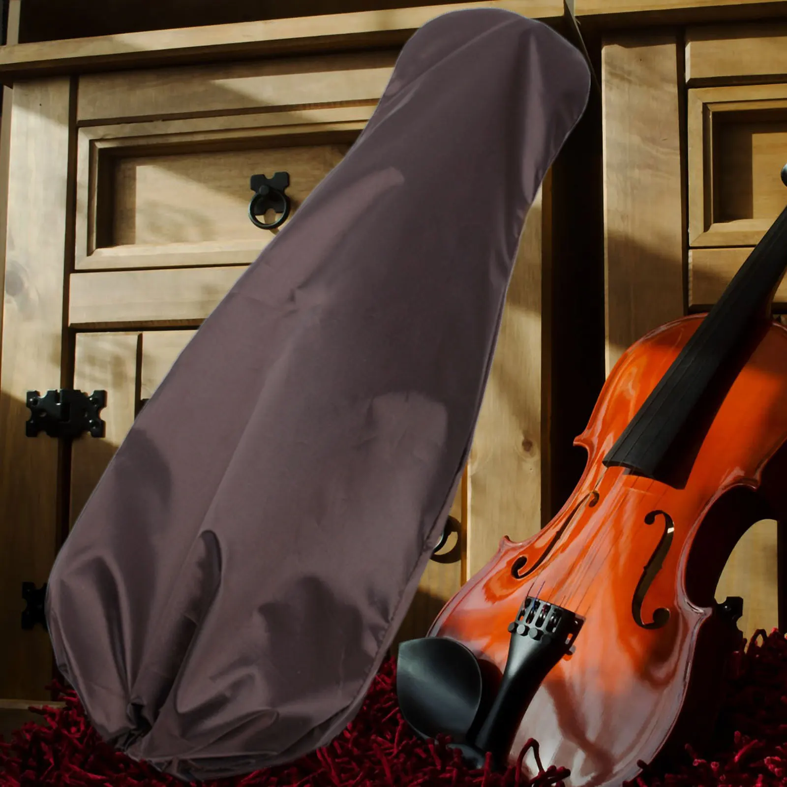

Violin Dust Cover Viola Accessories Case 4/4 Chin Rest Carbon Fiber Comfortable