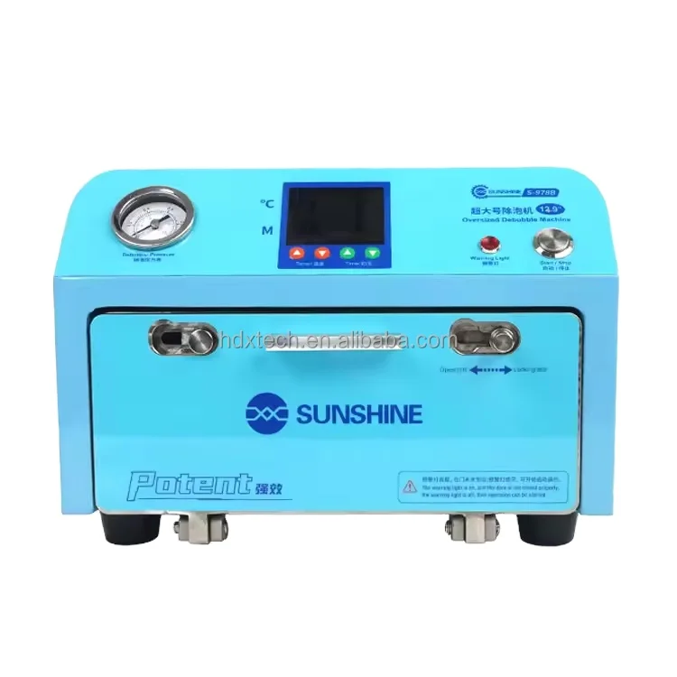 Sunshine S-978B Oversized Defoaming Machine for 12.9 Inches Screen Bubble Remover for Phone Glass Repair Air Cleaner