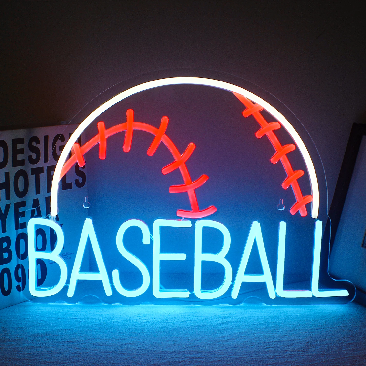 Baseball Neon Sign Sport Led Sign Ball Neon Light Wall Decor USB Powered for Bedroom Shop Living Room Sport Club Kids Gift Neon