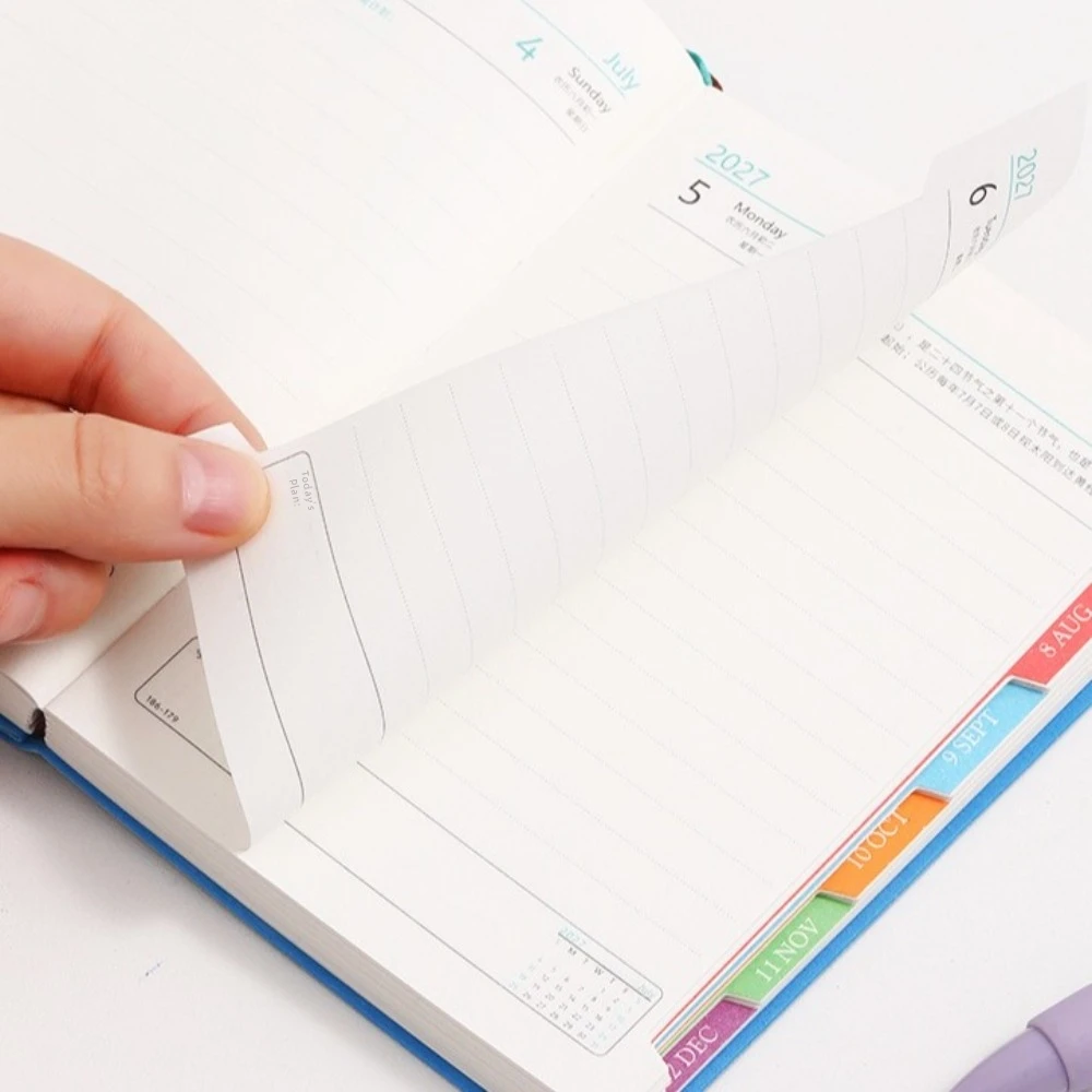 Time Efficiency Portable 2027 Planner Hardcover Notebook 365 Daily Planner 400 Pages Pocket Schedule Book Weekend Combined