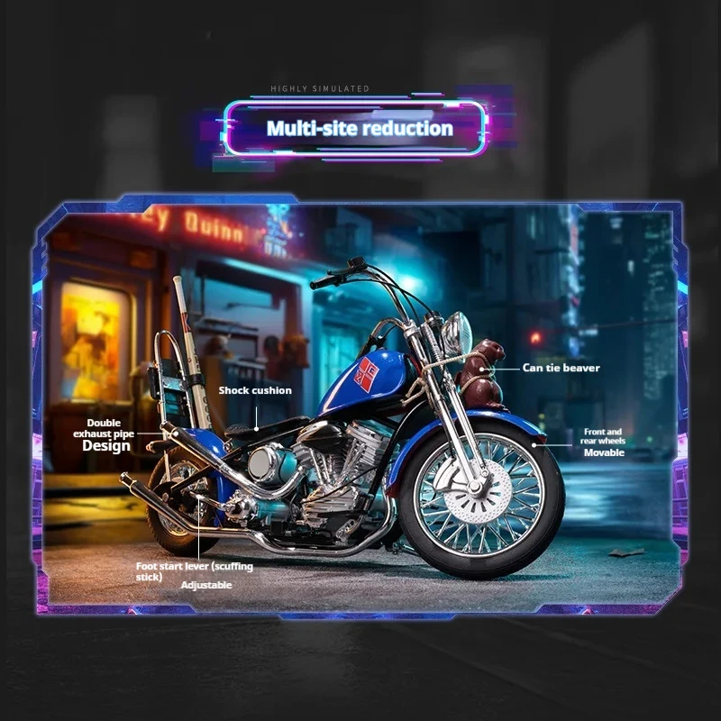 DC Licensed Harley Quinn Joker Motorcycle 1/12 Articulated Figure Premium Collectible Model Gift for Adult Fans Official
