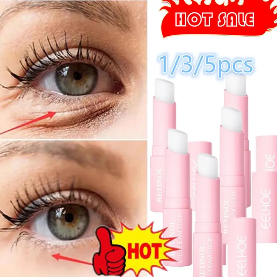 1/3/4/5pcs Retinol Eye Cream Instant Removing Eyes Wrinkle Eyes Dark Circles Bags Remover Moisturizing Stick Beauty Health Korea