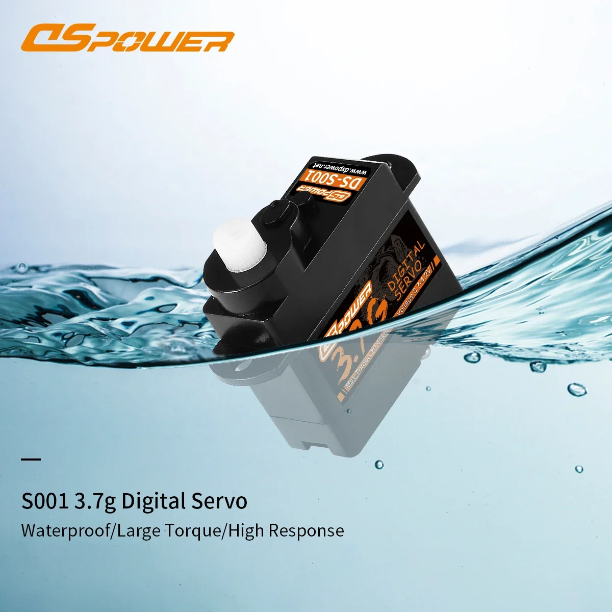 DSPOWER 3.7g Micro Digital Servo Waterproof Metal/plastic Gear for RC 1/10 Mini 3D Airplane Fixed-wing Drone Helicopter Car Boat