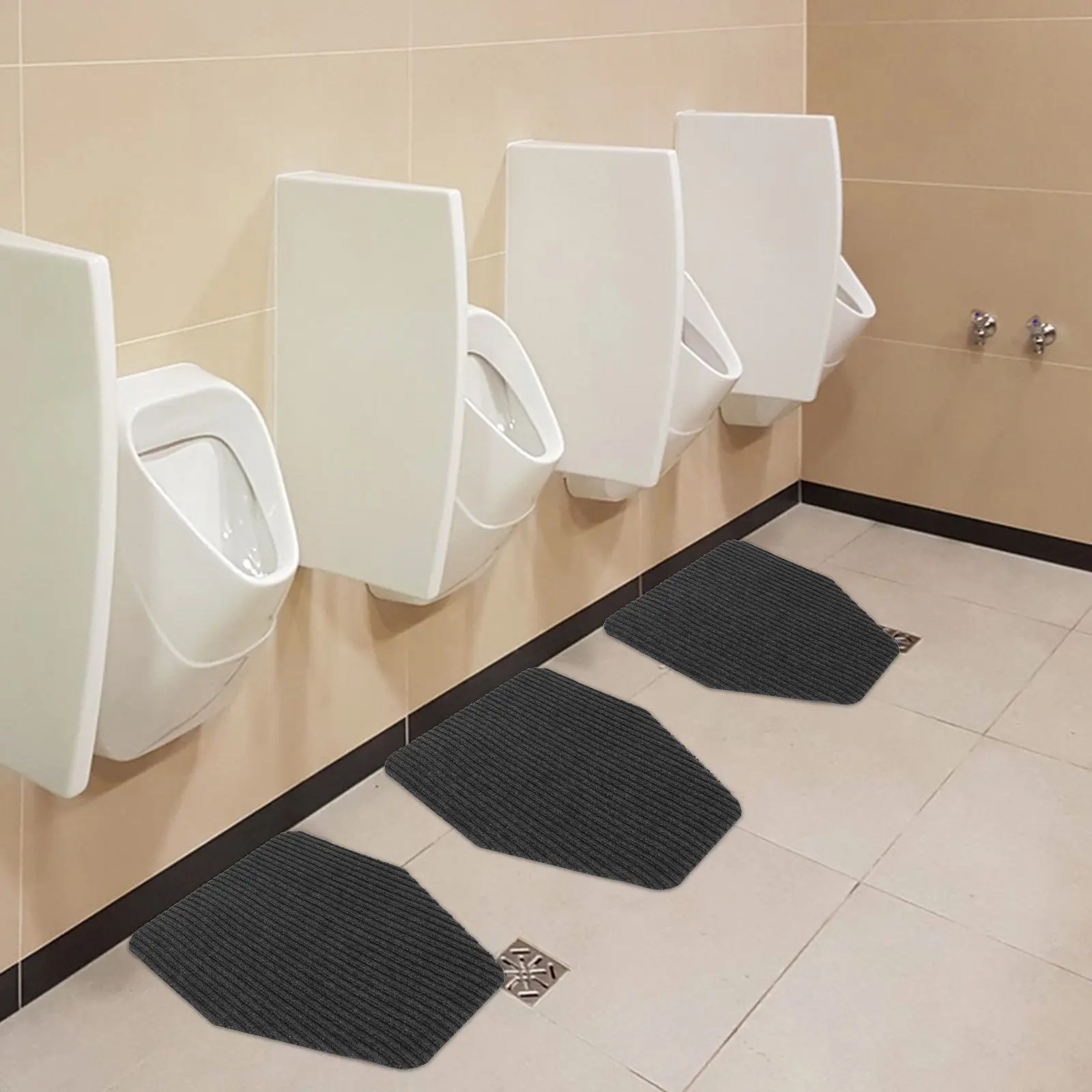

Mens Urinal Mat Bathroom Floor Mat Anti-Slip Groove Design High Absorption Urine Splatter Control for Toilet Hotels Offices