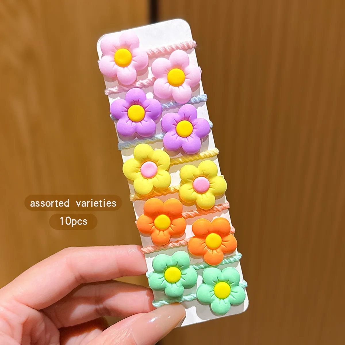 10 colors random cute flower elastic band head flower headband hair accessories