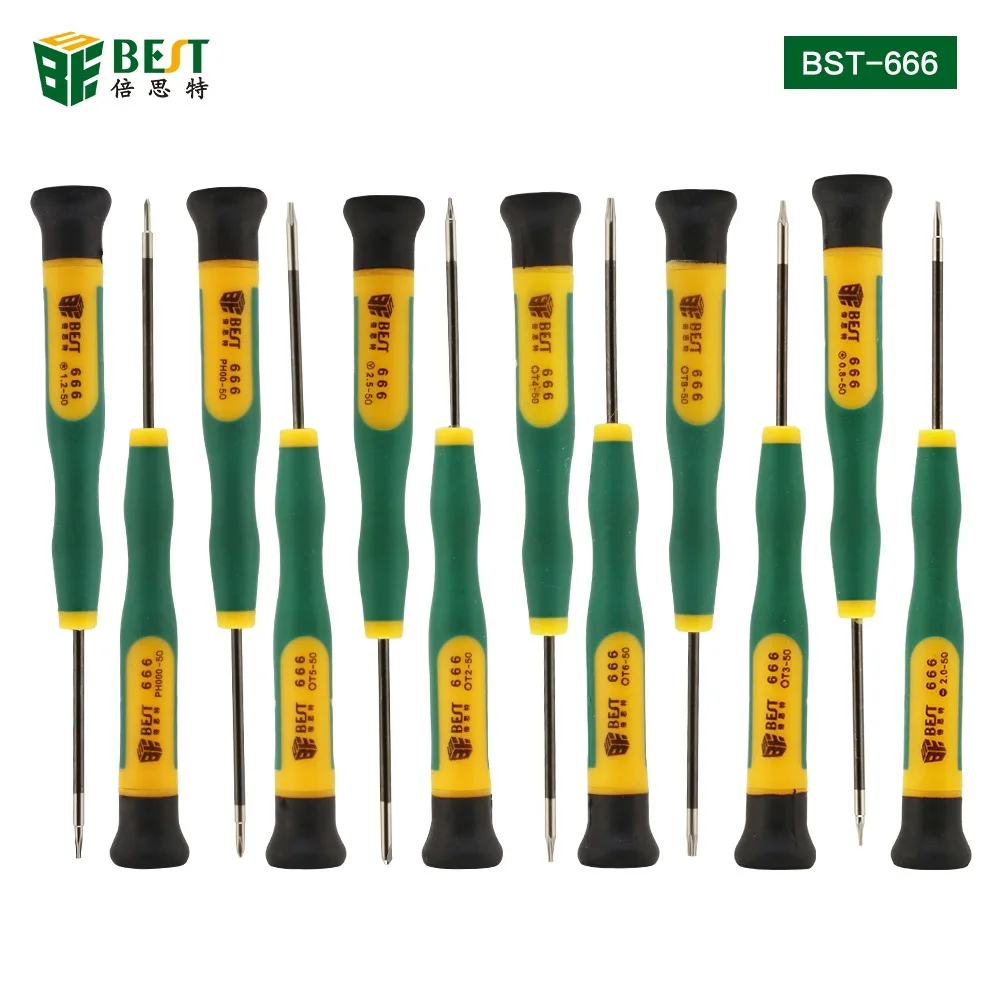 

BST-666 12-in-1 Precision Screwdriver Set for Mobile Phones PCs Tablets Disassembly and Repair Kits Phillips Torx Screwdriver