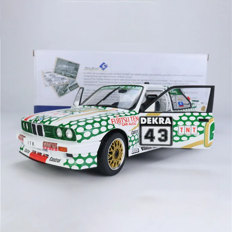 

Diecast Solido 1:18 Scale BMW -E30 M3- Racing Car DTM-1991 Alloy Car Model Collectible Toy Gift Souvenir Display Ornament