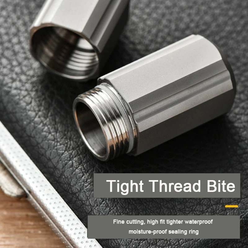 Titanium Alloy Mini Lighter Waterproof EDCColor Sealed Travel Pill Portable Storage Box