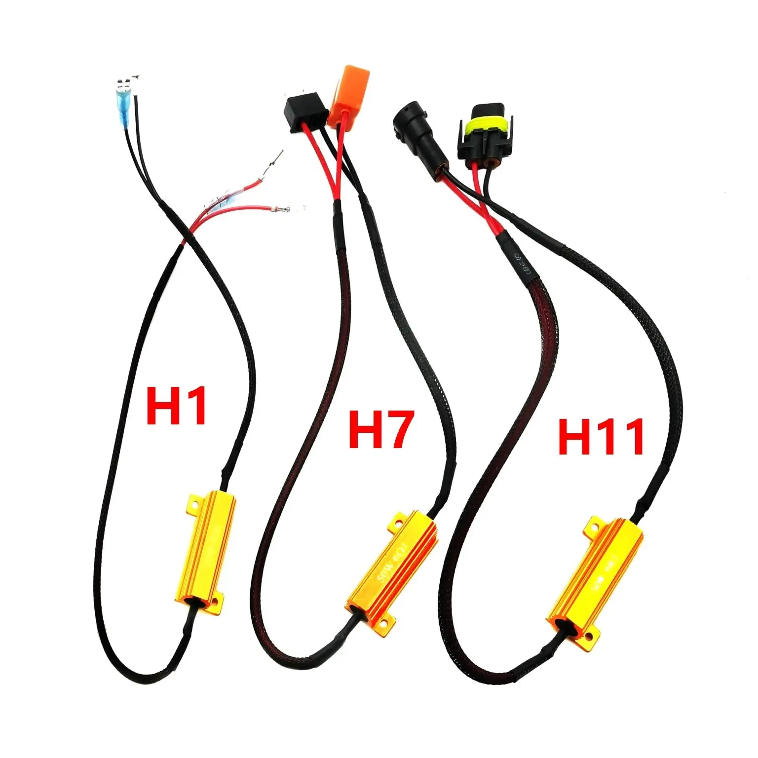 

50W Canbus Decoder H1 H3 H7 h8 h9 H11 9005 9006 LED Error Canceller Load Resistors Free Wiring