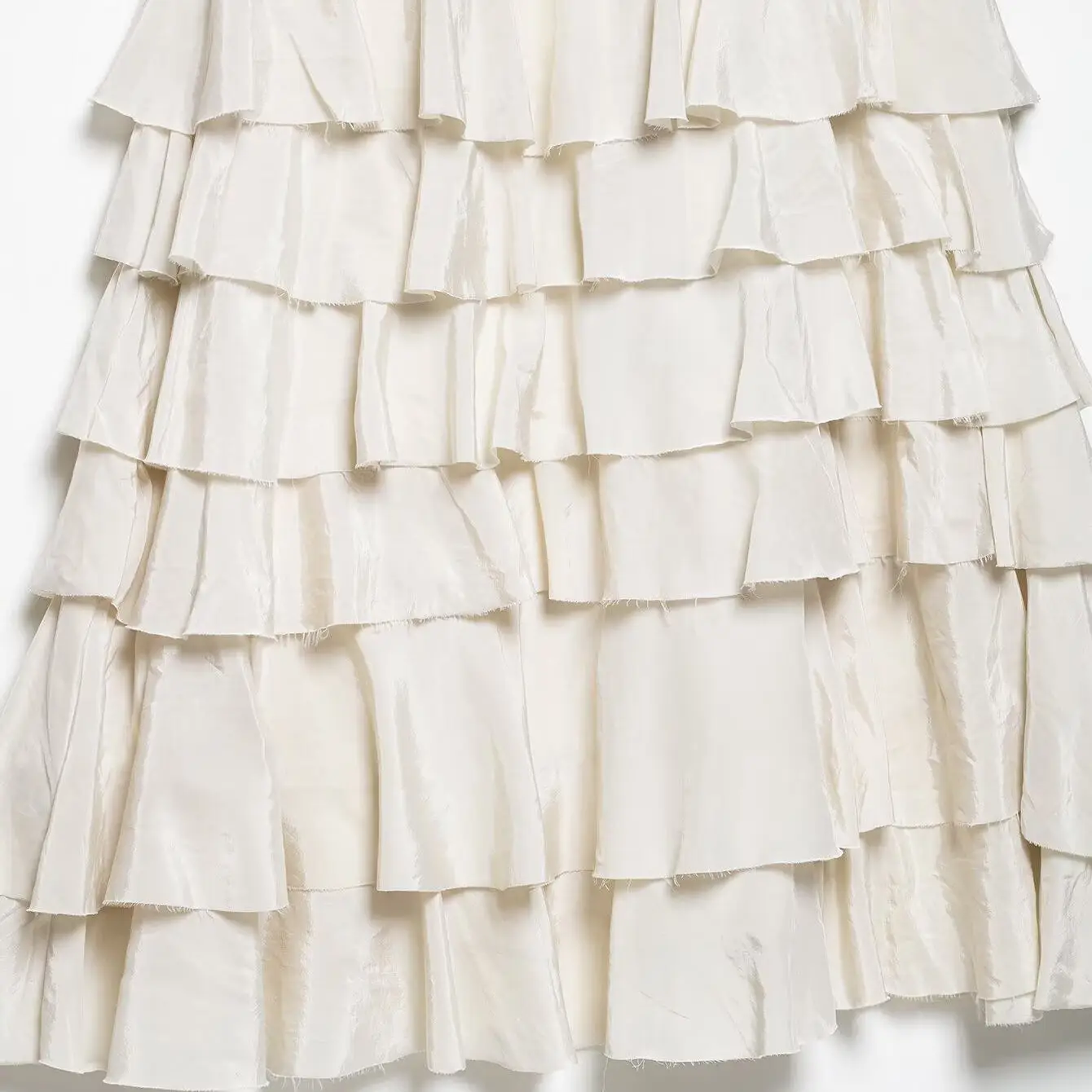 

Многослойное украшение с высокой талией, однотонная юбка-миди, торт, длина f, женская мода, свободный крой, весенний сезон