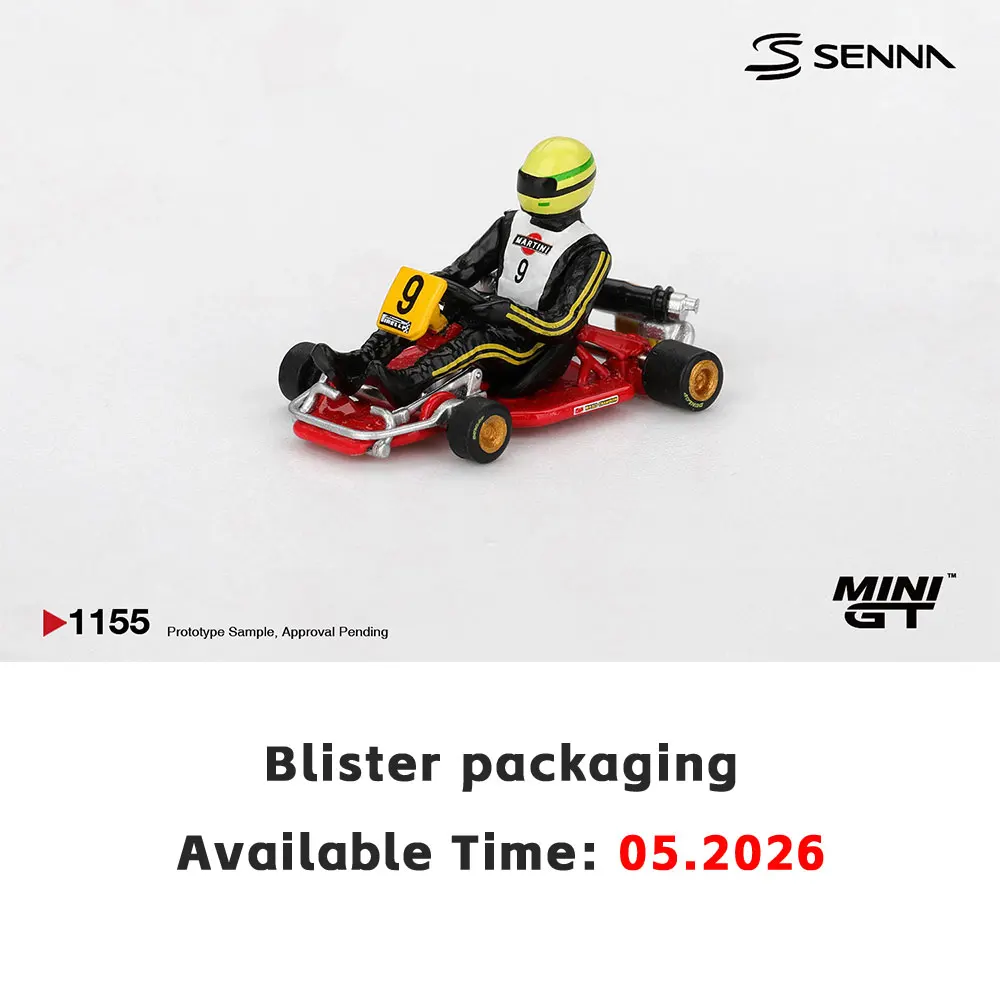 พรีเซลล์ รถโมเดลไดแคสต์ MINIGT 1/64 เซนน่า คาร์ท ฟอร์มูล่า K # 9 ชิ้น โมเดลรถแข่ง Ayrton บรรจุภัณฑ์แบบแผง  รุ่นประสิทธิภาพสูง ของขวัญสำหรับเด็กผู้ชายและผู้ใหญ่
