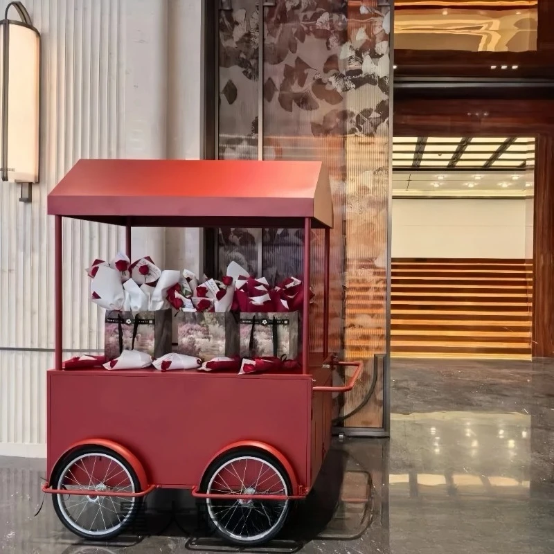 Shopping mall snack cart, movable food truck, stall cart, coffee and bread promotion cart at the entrance of the store, popcorn