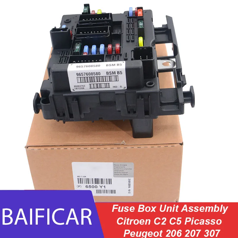 Brand Brand New Fuse Box Unit Assembly Under Bonnet 9657608580 BSM B5 B3 B4 For Citroen C2 C5 Picasso Peugeot 206 207 307