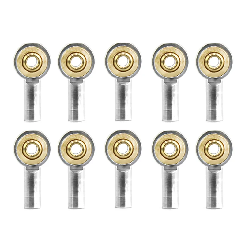 10Pcs Metal M2 Link Tie Rod End Ball Joint Buckle Steering Pushrod Tie Rod End for RC Car Boat Upgrade Parts,Silver