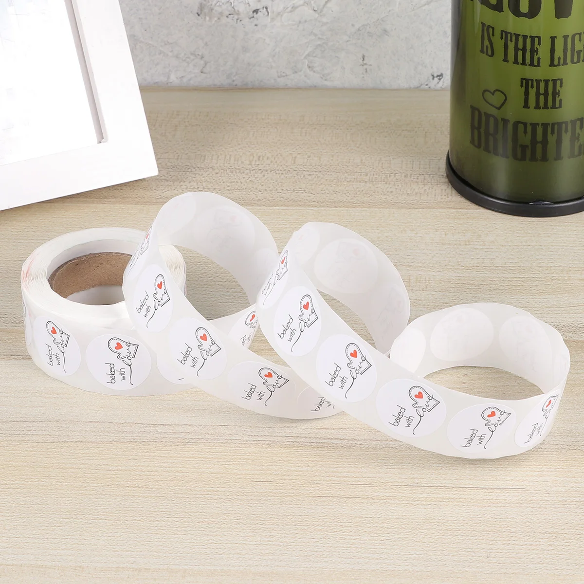 

Baking Themed Stickers Roll Decorative Decals for DIY Crafts Strong Stickness Consistent Design Fresh Simple Holiday Baking