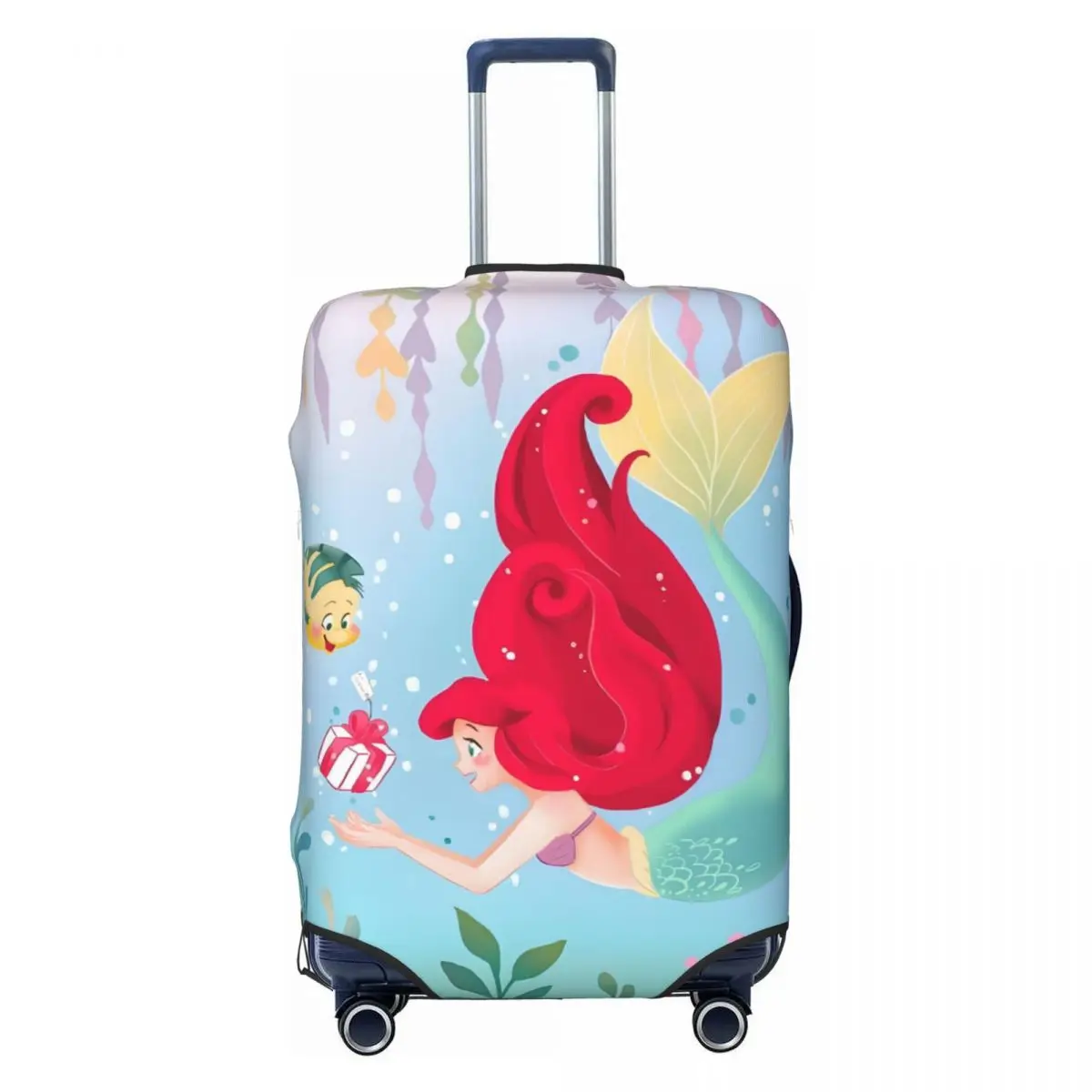 

Custom The Little M-Mermaid Luggage Cover Elastic Princess Ariel Travel Suitcase Protective Covers Fits 18-32 Inch