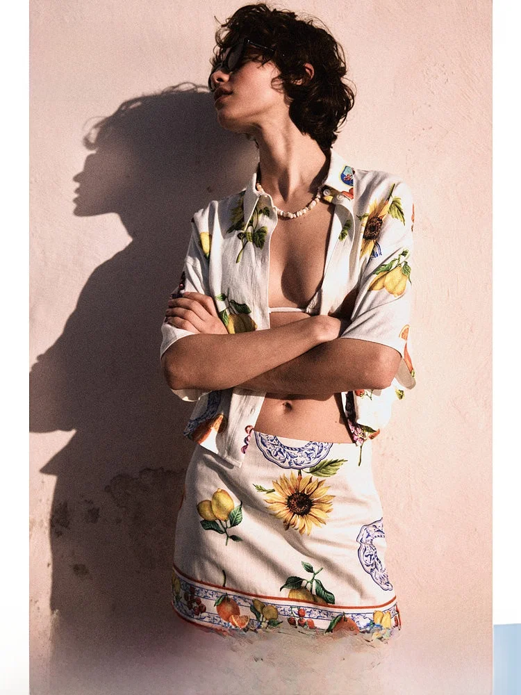 

Летняя женская модная повседневная юбка H&M с цветочным принтом, короткая хлопковая юбка с высокой талией, коллекция Весна 2024, артикул 1288650