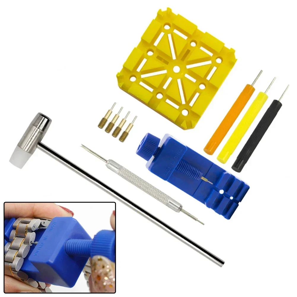 11pcs Watch Repair Tool Set Watch Link Band Slit Strap Bracelet Chain Pin Remover Professional  Adjuster Tools Kit