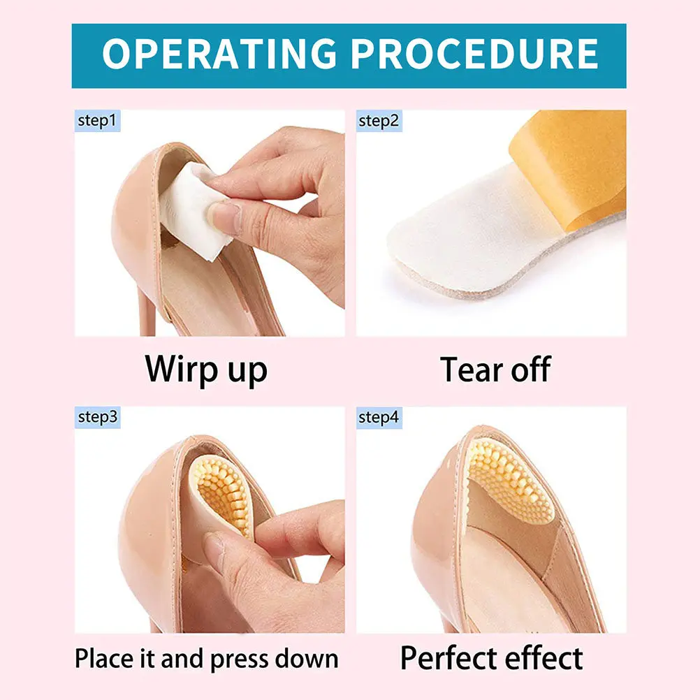 Anti-Slip Heel Cushions Inserts for Shoes – Non-Slip, Wear-Resistant Foot Pads & Grips