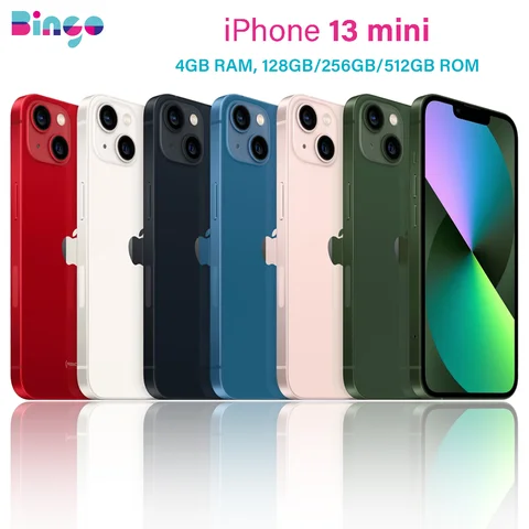 iPhone 13 mini A2481 128GB 256/512GB 4GB RAM A15 Bonic 5,4 "Super Retina XDR OLED Face ID 12MP NFC eSim genuino 5G teléfono móvil