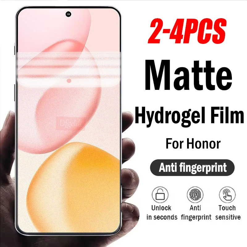 

2-4Piece Matte Hydrogel Film for Honor 400 300 200 90 70 Lite Smart 4G Screen Protector for Honor 400 Pro Easy-Installation Film