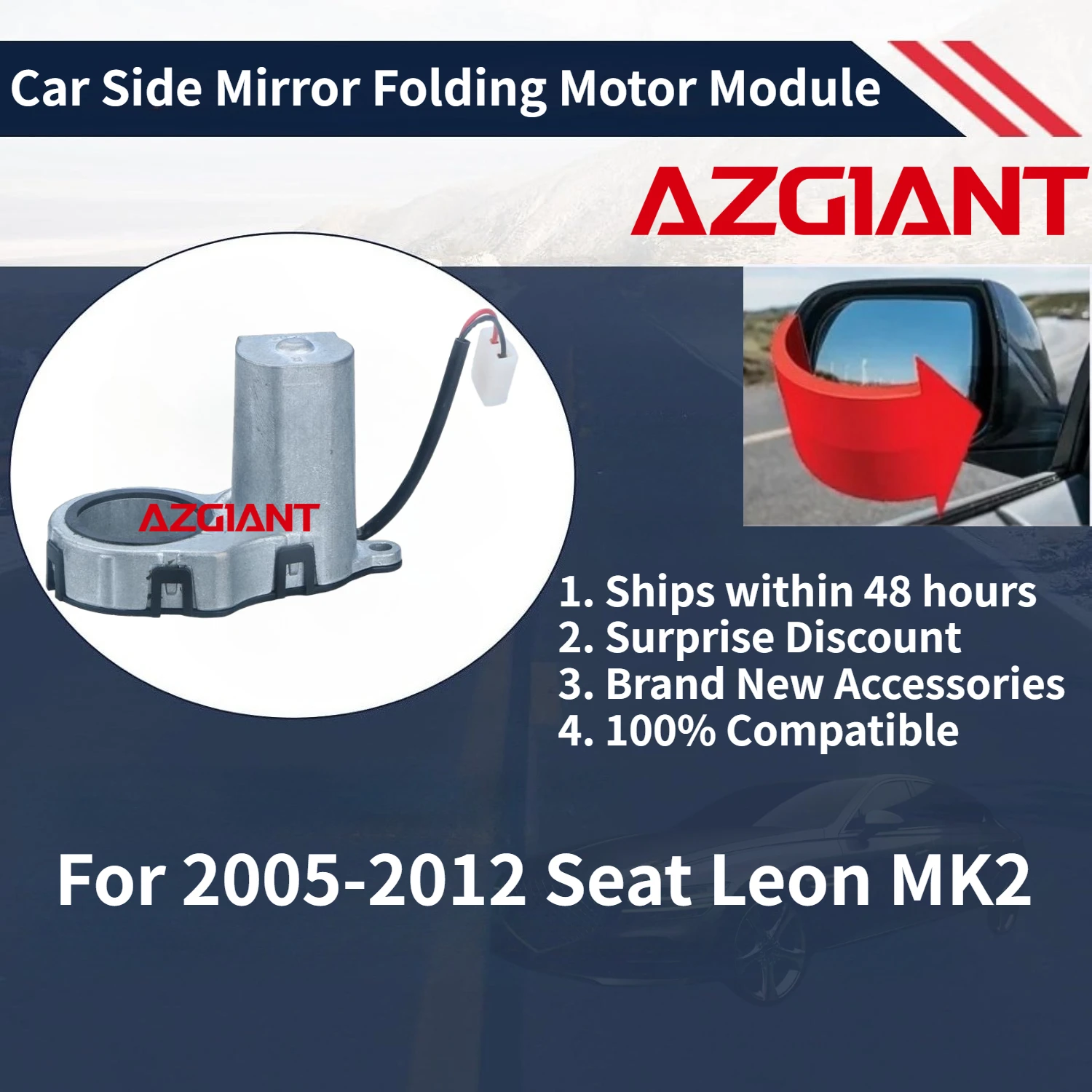 

For 2005-2012 Seat Leon MK2 Car Side Mirror Folding Motor Module High-quality replacement parts 100% compatible Brand new OEM