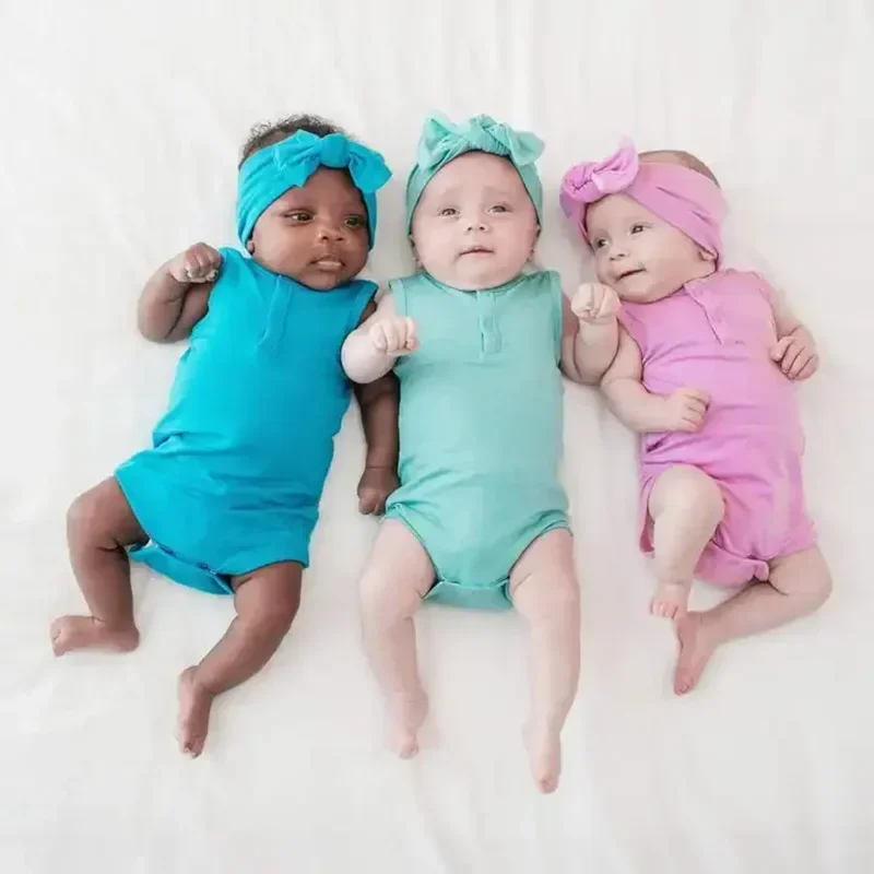 

2025 Newborn Boy Rompers Summer Bamboo Baby Girl Romper For 0-24 M One-pieces Infant Casual Bodysuit Clothes Costume Jumpsuits