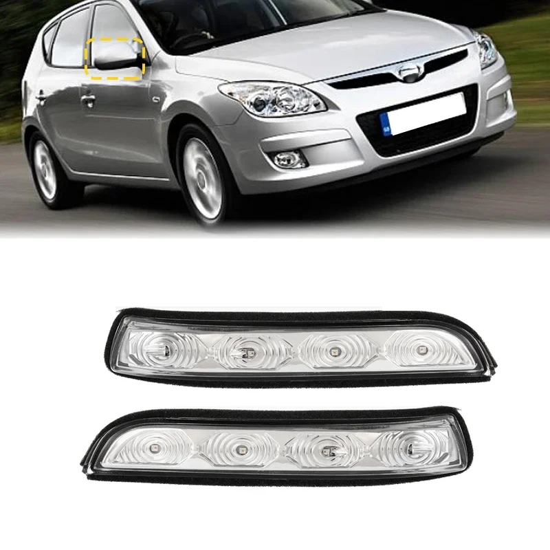 

For Hyundai I30 2009-2012 Side Rearview Mirror LED Turn Signal Lights Indicator Upgraded Waterproof 876132L600 876142L600