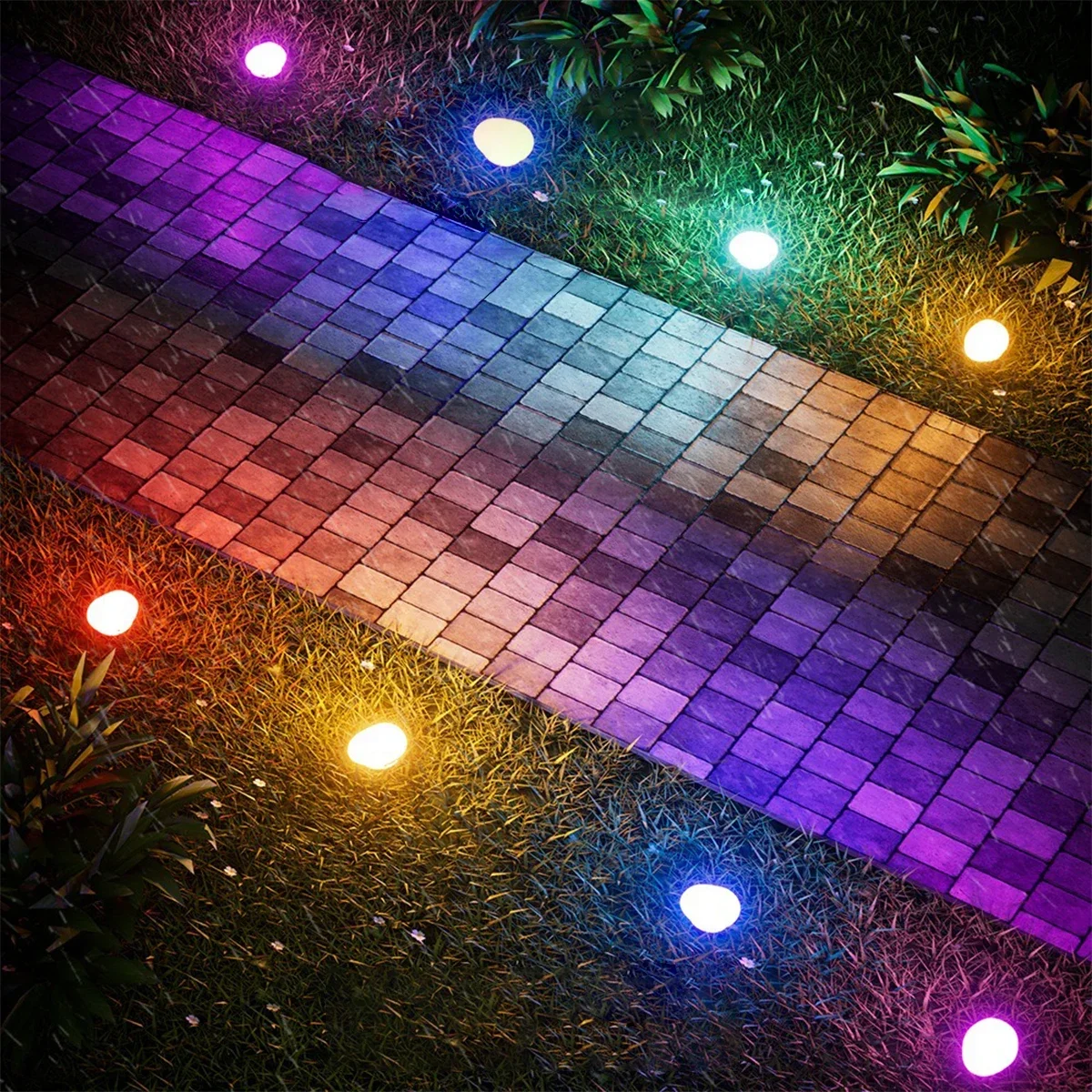 LED Solar Garden Lights Landscape Lawn Decoration Glowing Stone Light Outdoor Waterproof Street Path Lighting Solar Powered Lamp