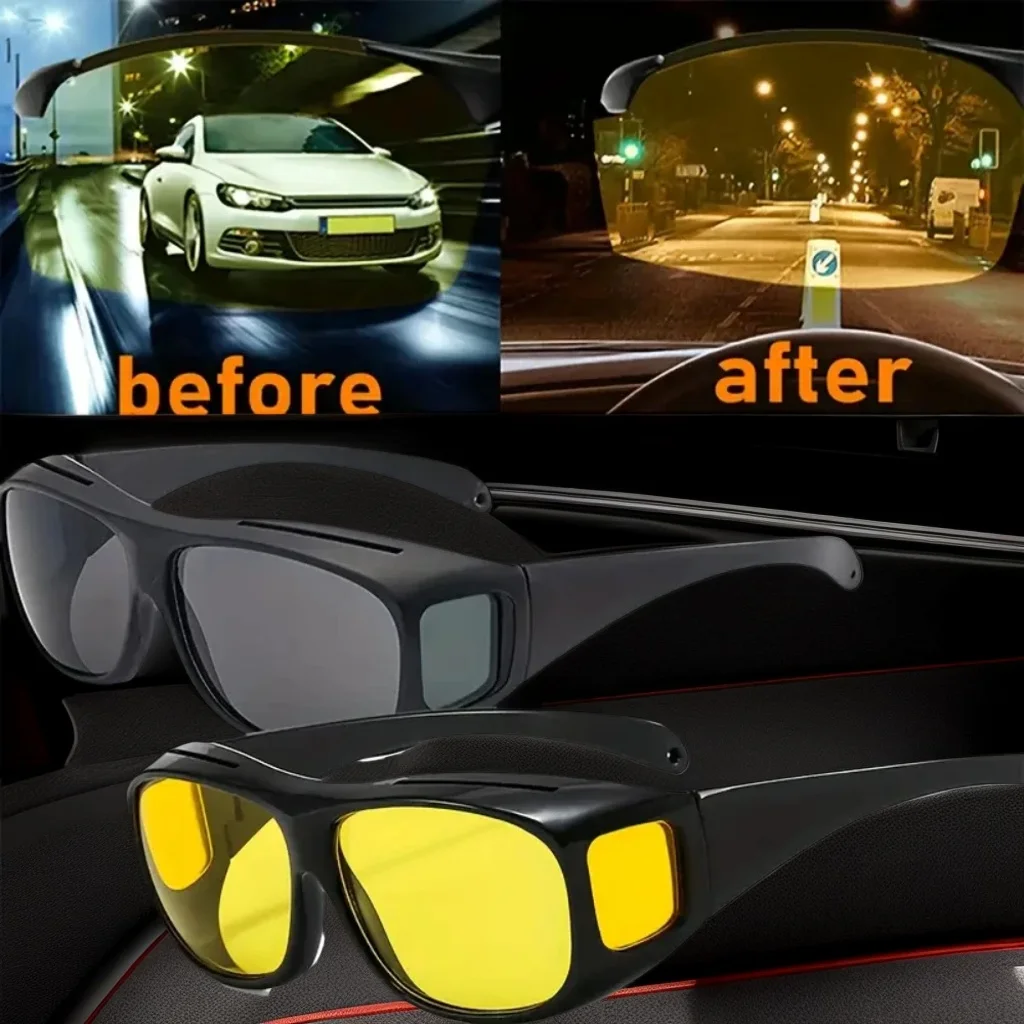 

2024 Night Vision Sunglasses - UV Protection Driver Goggles for Car Night Driving Unisex Gift Eyewear