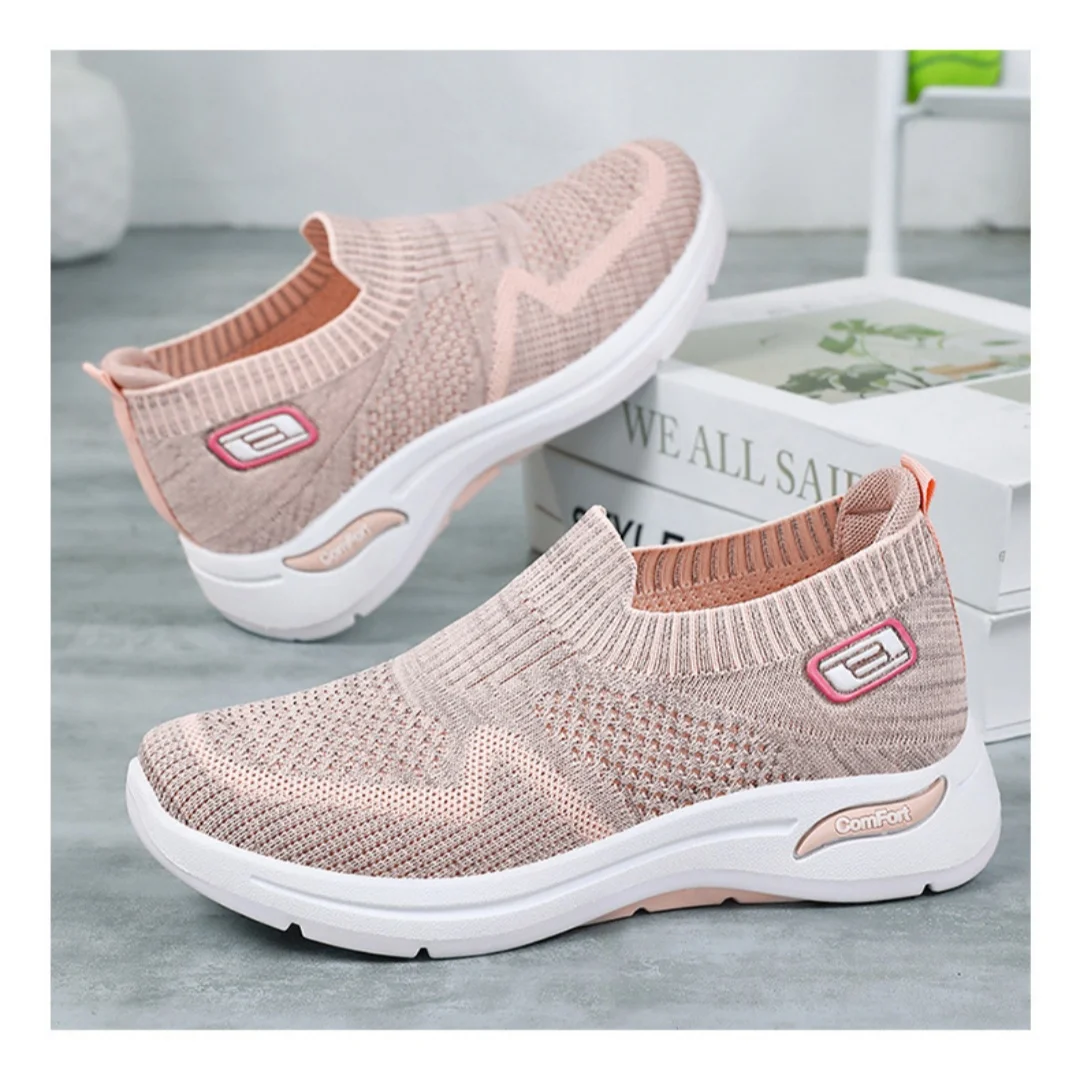 Shoes women 2024 new single shoes a slip-on soft sole casual breathable lazy shoes