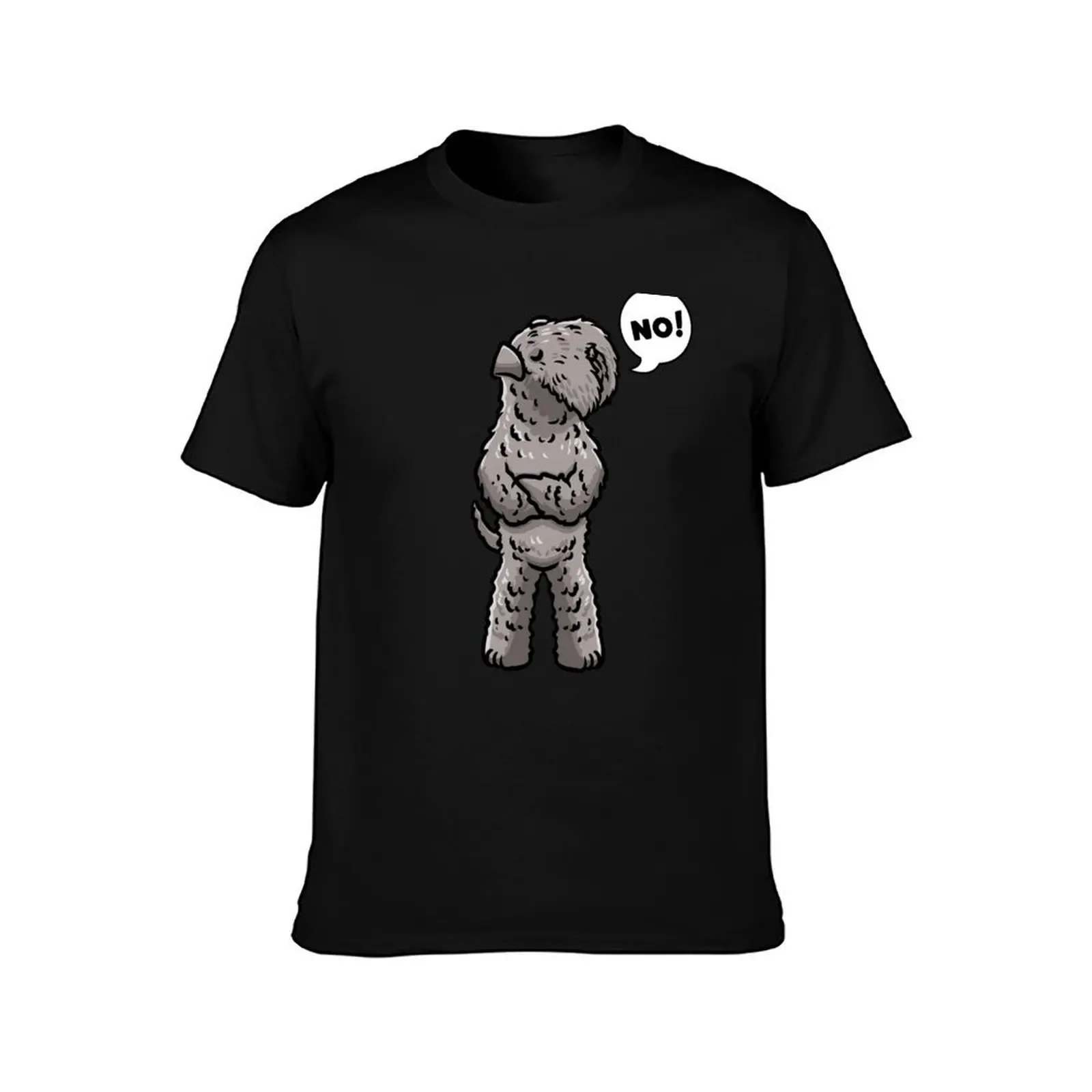 Kerry Blue Terrier Dog Stubborn No T-Shirt Summer Casual Cotton Tee Oversized Streetwear Tops Vintage Graphic Print