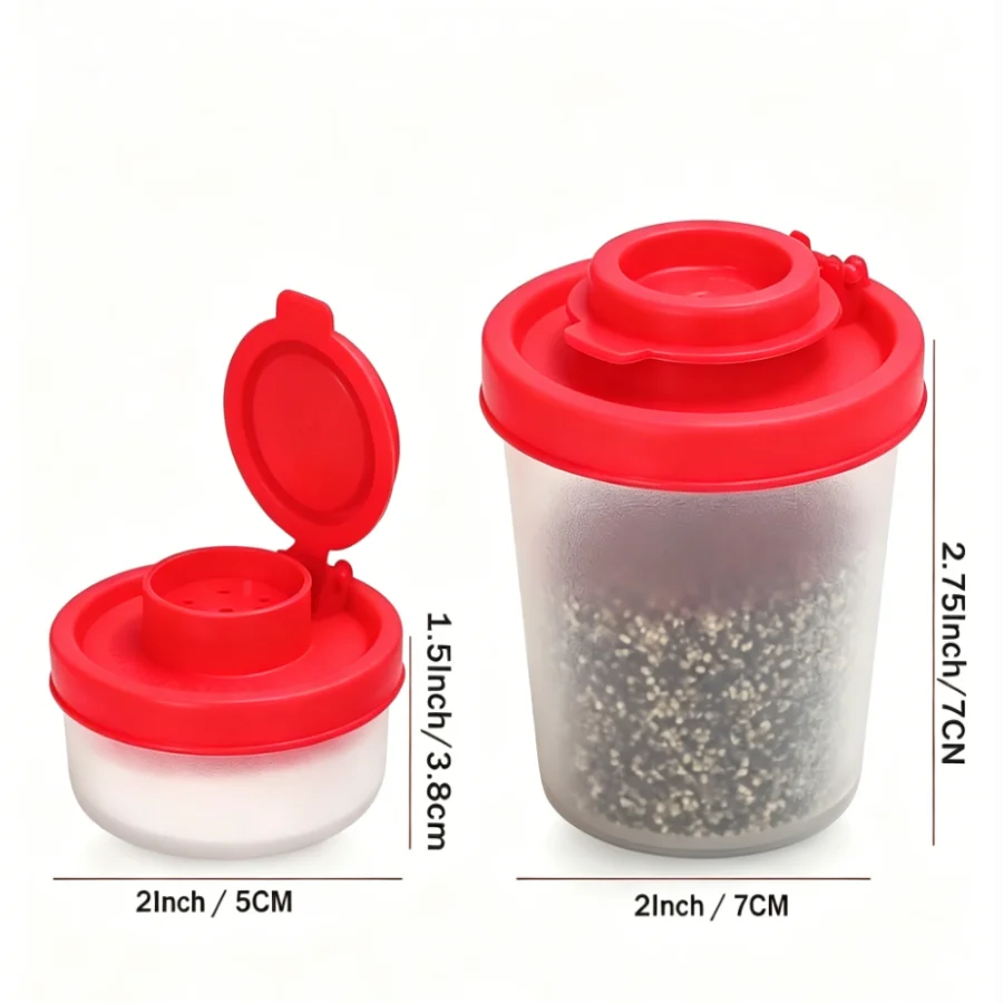 Mini Salt and Pepper Shaker Set, Small Spice Seasoning Jar Portable Kitchen Condiment Container Home Dining Table Spice Dispense