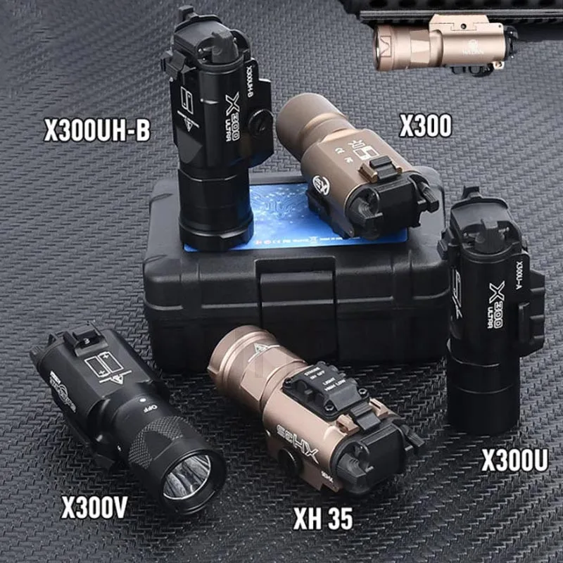 SureFire Tactical X300 USB Rechargeable Weapons Light Green Red Laser Sight X300U Ultra X300V Weapons Light  For 20mm rail