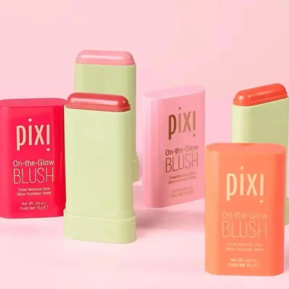PIXI Gemakkelijk getinte cosmetische Rouge Brusher Multifunctionele Blush Stick Hoge kleur make-up Waterdichte lip Wang Blush Balsem Make-up