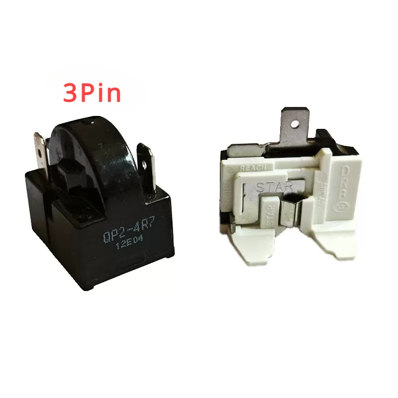 QP2-4R7 3 Pin start relay refrigerator PTC Ohm 6 Pin for Whirlpool vissani danby  summit Haier Ig Etc Compressor