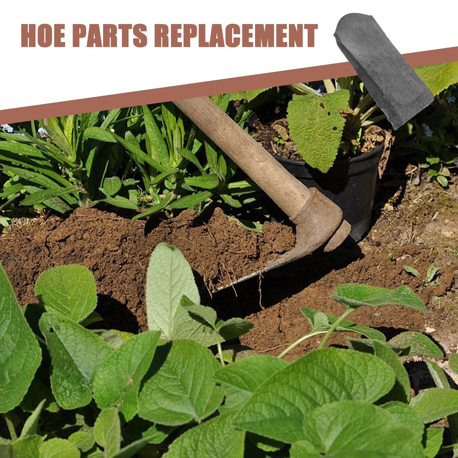 

4pcs Iron Head Fixer Tool Durable Garden Hoe Parts Sturdy Metal Wedge Reinforce Hand Hoe Digging Tool Garden Supplies