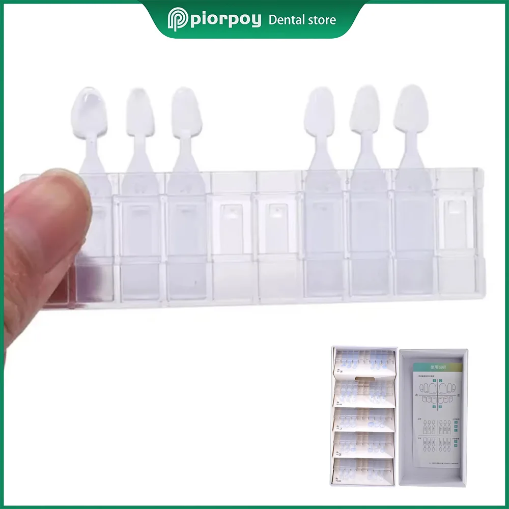 

PIORPOY 30Pcs Dental Temporary Crown Whitening Veneers Mould Kit Composite Resin Light Cure Bonding Anterior Tooth Partner