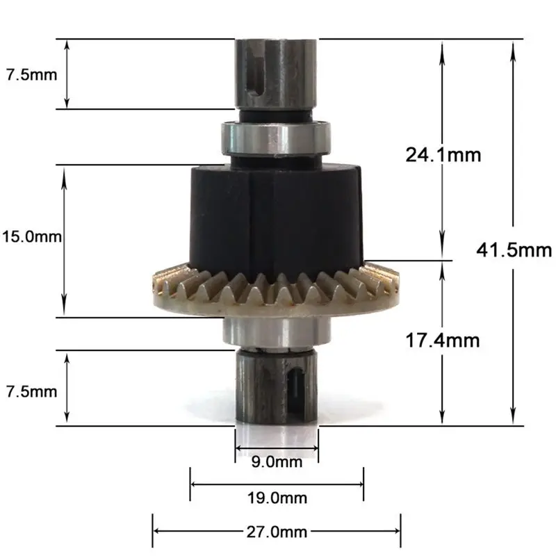 ABXY 2 Set Metal Gear Differential for SG1603 SG1604 SG1605 UD1601 UD1602 UD1603 1/16 RC Car Upgrades Parts Accessories
