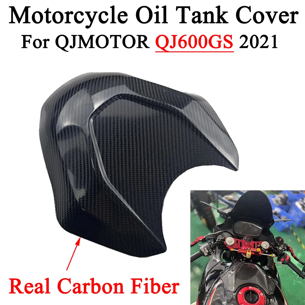 

For QJMOTOR QJ600GS QJ 600GS 2021 Real Carbon Fibre Motocycle Modify Gas Oil Fuel Tank Cap Shell Case Cover Ornament Accessories