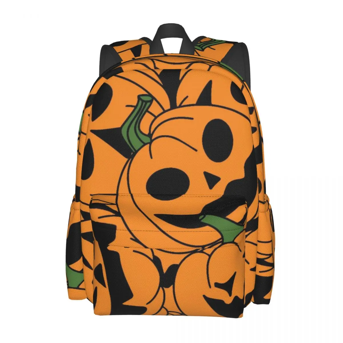 Pumpkin Pattern Print Halloween Large Capacity Student Bookbag Casual Fashion Backpack Schoolbag Travel Bag
