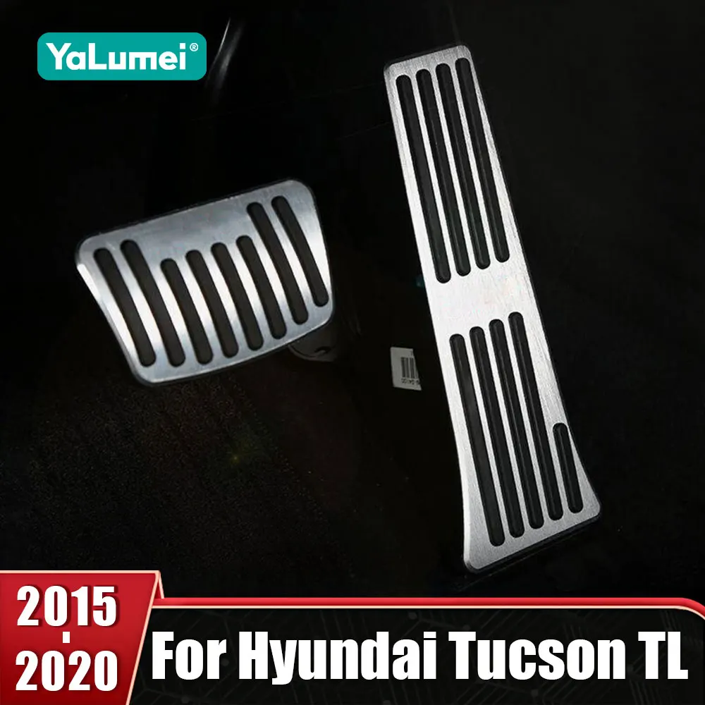 

For Hyundai Tucson TL 2015-2017 2018 2019 2020 Aluminum alloy Car Foot Pedal Accelerator Brake Pedal Cover Anti-Slip Accessories