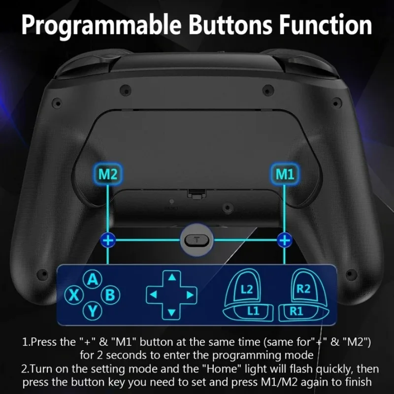 لوحة ألعاب لاسلكية لوحدة تحكم Pro Switch Elite BT لعصا التحكم Switch OLED/Lite للكمبيوتر/سطح البخار مع 6 محاور #2