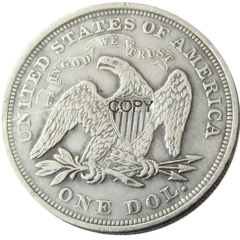 1870 Seated Liberty Dollar Silver Plated Copy Coins